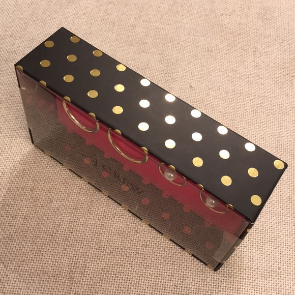 J. Crew Boxed Set Gold Dangle Hoops Crystal Circle - Picture 6 of 8